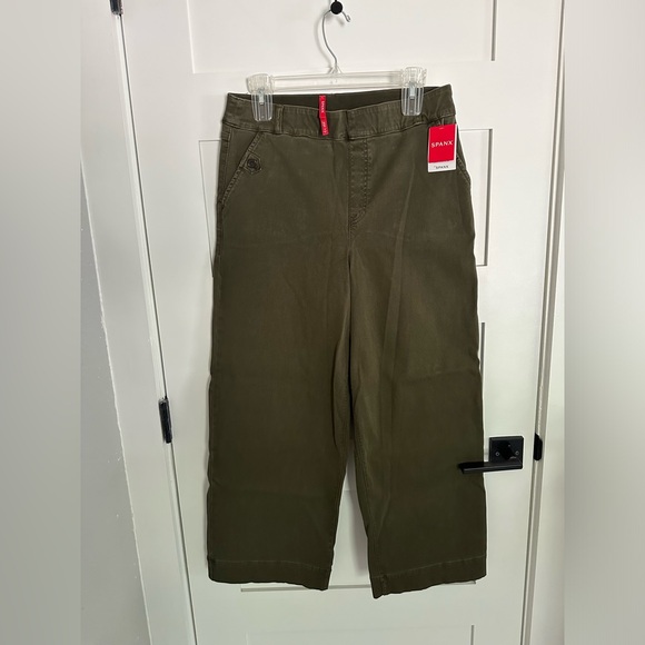 Spanx stretch twill cropped wide leg pant - Picture 3 of 7